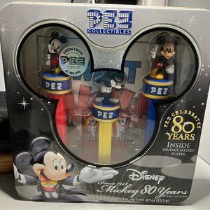 PEZ COLECTIBLES 80TH YEAR MICKEY COLLECTION - BRAND NEW, UNOPENED SET